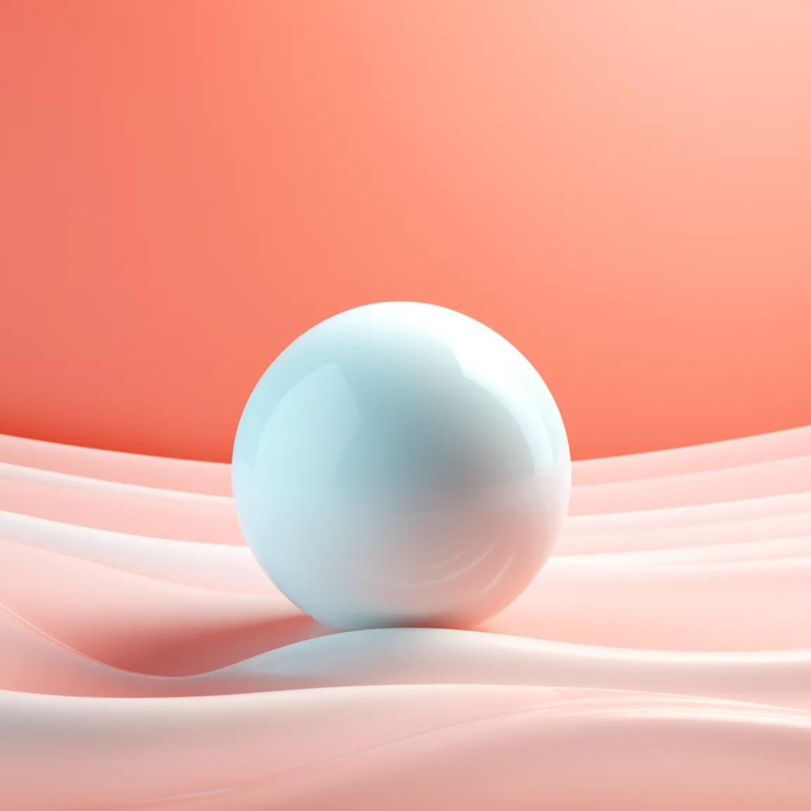 Immagine con sfera fluttuante su sfondo arancio costruita con Intelligenza Artificiale per la sezione sistemistica del sito web