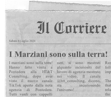 Esempio di notizia di giornale falsa